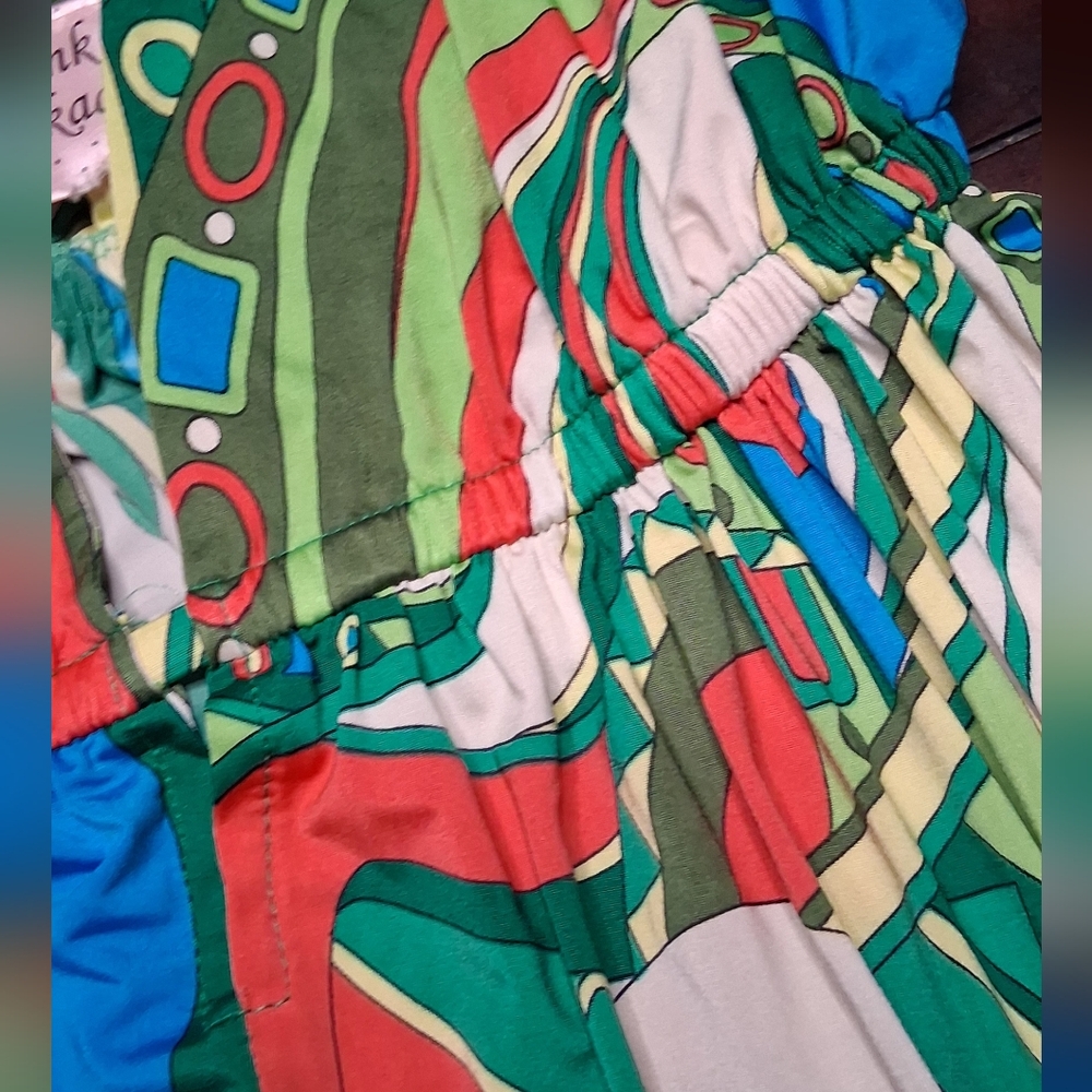Colorful Abstract Print Dress